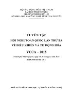 TUYỂN TẬP HỘI NGHỊ TOÀN QUỐC LẦN THỨ BA VỀ ĐIỀU KHIỂN VÀ TỰ ĐỘNG HÓA VCCA – 2015
