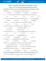 Đề thi tuyển sinh vào lớp 10 môn Tiếng Anh TPHCM năm 2017