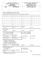 Đề kiểm tra chất lượng HK 1 môn Hóa lớp 10 năm 2014-2015 - THCS&THPT Tà Nung - Mã đề 209