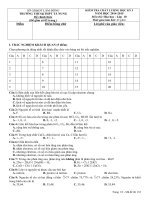 Đề kiểm tra chất lượng HK 1 môn Hóa lớp 10 năm 2014-2015 - THCS&THPT Tà Nung - Mã đề 132