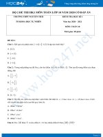 Bộ 2 đề kiểm tra HKI môn Toán 10 năm 2020 có đáp án trường THPT Nguyễn Trãi