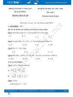 Đề thi HK1 môn Toán 7 năm 2017 Trường THCS Lê Lợi có đáp án