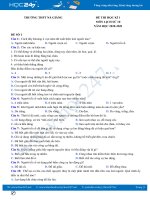 Bộ 3 đề thi HK1 môn Lịch sử 10 có đáp án năm 2020 Trường THPT Nà Giàng