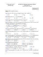 Đề kiểm tra giữa HK1 môn Toán lớp 11 năm 2018-2019 - THPT Lý Bôn - Mã đề 357