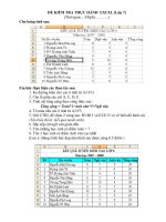 trường thcs nguyễn bỉnh khiêm đề kiểm tra thực hành excel lớp 7 thời gian 45ph cho bảng tính sau em hãy thực hiện các thao tác sau 1 kẻ đường biên cho các ô tính từ a3 f13 2 căn lề giữa các cột