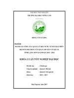 Đánh giá công tác quản lý nhà nước về đất đai trên địa bàn thị trấn văn quan huyện văn quan tỉnh lạng sơn giai đoạn 2014 2016 