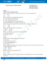 Bộ 3 đề thi HK1 môn Hóa học 10 năm 2020 có đáp án Trường THPT Lê Hồng Phong