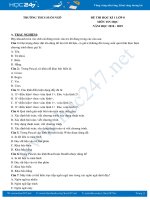 Đề thi HK1 môn Tin học 8 năm 2018 - 2019 Trường THCS Suối Ngô