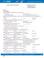 Bộ 2 đề kiểm tra 1 tiết môn Lịch sử 7 năm 2020 Trường THCS Long Biên