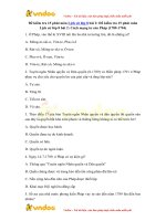 Đề kiểm tra 15 phút môn Lịch sử lớp 8 bài 2: Cách mạng tư sản Pháp (1789-1794)