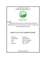 Đánh giá công tác quản lý nhà nước về đất đai trên địa bàn xã tú xuyên huyện văn quan tỉnh lạng sơn giai đoạn 2014 2016 