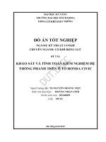 Khảo sát và tính toán thiết kế hệ thống phanh trên xe ô tô honda civic 