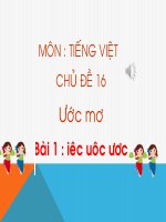 Tiếng Việt 1  Chủ đề 16. Bài 1