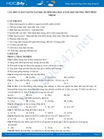 Câu hỏi và bài tập ôn tập học kì môn Hóa học 8 năm 2020 Trường THCS Bình Thịnh