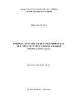 Ứng dụng sóng siêu âm để nâng cao hiệu quả quá trình thủy phân tinh bột khoai mì (manihot esculenta crantz ) 
