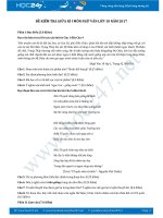 Đề kiểm tra giữa kì I Môn Ngữ văn lớp 10 năm 2017