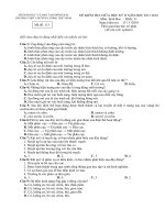 Đề kiểm tra giữa HK 2 môn Sinh học lớp 11 năm 2017-2018 - THPT Chuyên Lương Thế Vinh - Mã đề 113