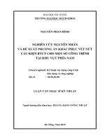 Nghiên cứu nguyên nhân và đề xuất phương án khắc phục vết nứt cấu kiện btct cho một số công trình tại khu vực phía nam 