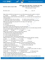 Đề kiểm tra 1 tiết HK 1 môn GDCD lớp 10 năm 2017 - THPT Lê Qúy Đôn