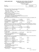 Đề kiểm tra chất lượng giữa HK1 môn Hóa học lớp 11 năm 2018-2019 - THPT Lý Bôn - Mã đề 209