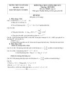 Đề kiểm tra chất lượng học kỳ I môn Toán lớp 12 - Đề 3