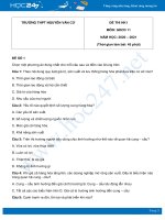 Bộ 5 đề thi HK1 môn GDCD 11 năm 2020 có đáp án Trường THPT Nguyễn Văn Cừ có đáp án