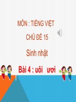 Tiếng Việt 1  Chủ đề 15. Bài 4