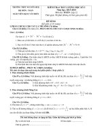 Đề kiểm tra chất lượng học kỳ I môn Toán lớp 12 - Đề 4