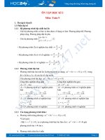 Đề cương ôn thi học kì 2 môn Toán 9 năm 2018