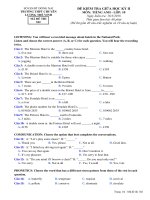 Đề kiểm tra giữa HK 2 môn tiếng Anh lớp 10 năm 2017-2018 - THPT Chuyên Lương Thế Vinh - Mã đề 102