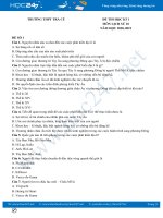 Bộ 3 đề thi HK1 môn Lịch sử 10 năm 2020 có đáp án Trường THPT Trà Cú