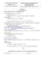 Đề kiểm tra chất lượng học kỳ I môn Toán lớp 12 - Đề 2