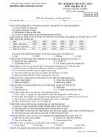 Đề thi kiểm tra giữa HK 2 môn Địa lí lớp 10 - THPT Nguyễn Văn Cừ - Mã đề 003