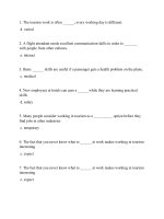 Đáp án môn tiếng anh chuyên ngành du lịch Ehou đại học mở