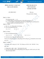 Đề thi HK2 môn Toán 8 Thị xã Long Khánh năm 2017 - 2018