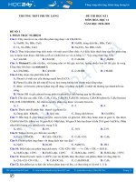 Bộ 3 đề thi HK1 môn Hóa học 11 năm 2020 có đáp án Trường THPT Phước Long