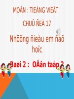 Tiếng Việt 1  Chủ đề 17. Bài 4 Chân trời sáng tạo