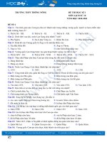 Bộ 3 đề thi HK1 môn Lịch sử 10 năm 2020 có đáp án Trường THPT Nông Thông