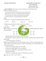 Đề Toán 7 giữa học kì 2 Trường THCS Đống Đa năm học 2020 - 2021