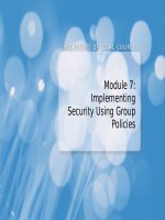 07-Implementing Security Using Group Policies
