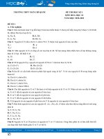 Bộ 3 đề thi HK1 môn Hóa học 10 năm 2020 có đáp án Trường THPT Ngô Chí Quốc