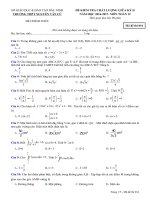 Đề kiểm tra chất lượng giữa HK 2 môn Toán lớp 12 năm 2016-2017 - THPT Nguyễn Văn Cừ - Mã đề 016