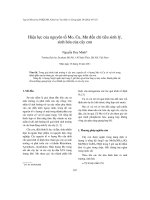 Tạp chí khoa học: Hiệu lực của nguyên tố Mo, Cu, Mn đến chỉ tiêu sinh lý, sinh hóa của cây con