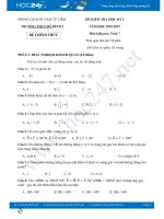 Đề thi HK1 môn Toán 7 Trường THCS Mỹ Đình 2 năm học 2018-2019