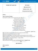 Bộ 5 đề thi HK1 môn Ngữ văn 11 năm 2020 Trường THPT Long Thới có đáp án