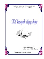 KHDH mon Sinh 9 theo mau moi cua Bo