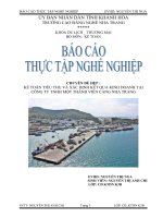 Luận văn: "KẾ TOÁN TIÊU THỤ VÀ XÁC ĐỊNH KẾT QUẢ KINH DOANH TẠI CÔNG TY TNHH MỘT THÀNH VIÊN CẢNG NHA TRANG"