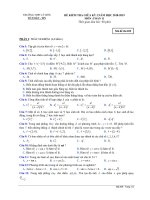 Đề kiểm tra giữa HK1 môn Toán lớp 11 năm 2018-2019 - THPT Lý Bôn - Mã đề 209