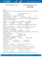 Bộ 5 đề thi thử THPT QG môn Hóa học năm 2021 có đáp án Trường THPT Tạ Quang Bửu