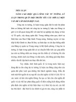 NÂNG CAO HIỆU QUẢ CÔNG tác tư TƯỞNG, lý LUẬN TRONG QUÂN đội TRƯỚC yêu cầu mới là một vấn đề cấp BÁCH HIỆN NAY